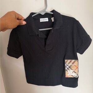 Burberry Kids Black Polo Shirt